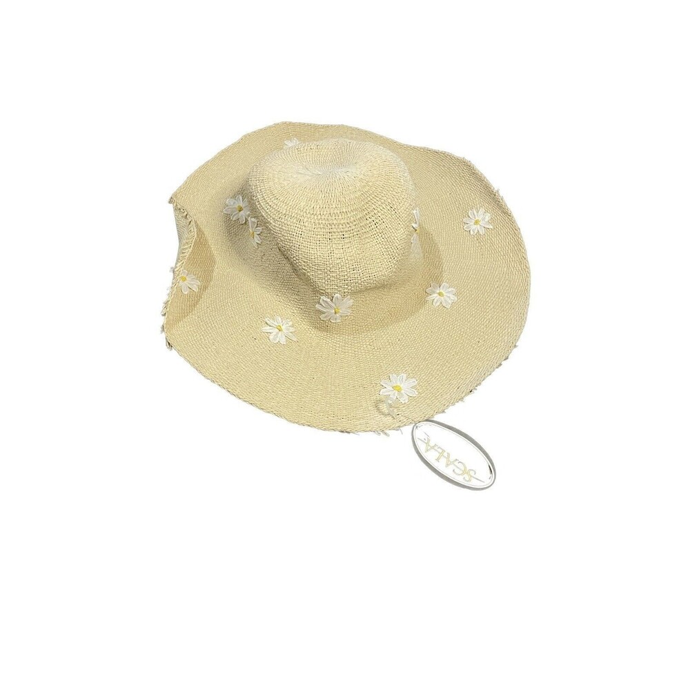 Scala Straw Hat One Size Floppy Daisy